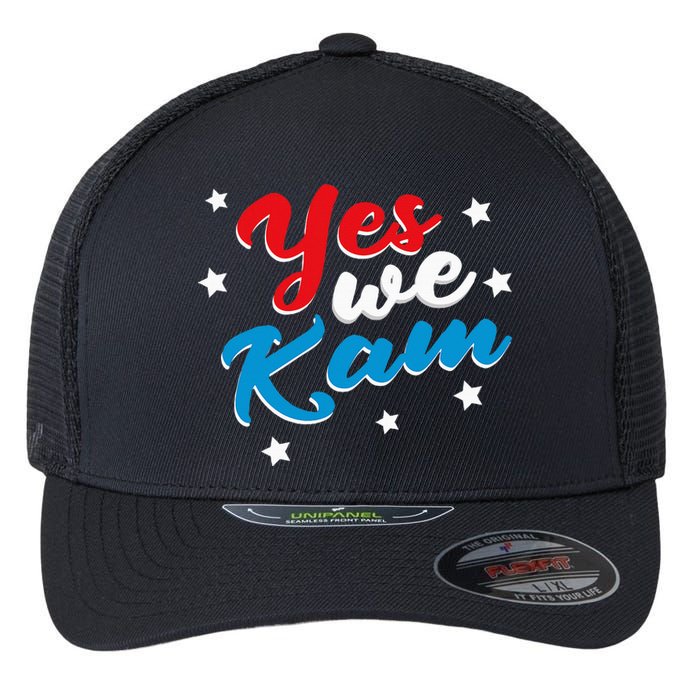 Yes We Kam Kamala Harris Supporter President 2024 Flexfit Unipanel Trucker Cap