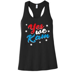 Yes We Kam Kamala Harris Supporter President 2024 Women's Racerback Tank