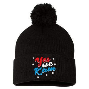 Yes We Kam Kamala Harris Supporter President 2024 Pom Pom 12in Knit Beanie