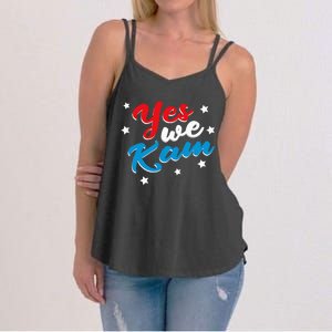 Yes We Kam Kamala Harris Supporter President 2024 Women's Strappy Tank