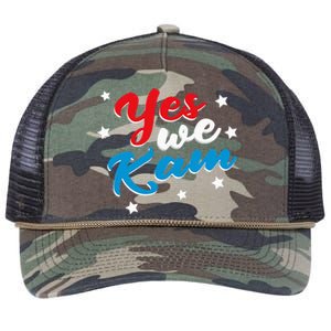 Yes We Kam Kamala Harris Supporter President 2024 Retro Rope Trucker Hat Cap