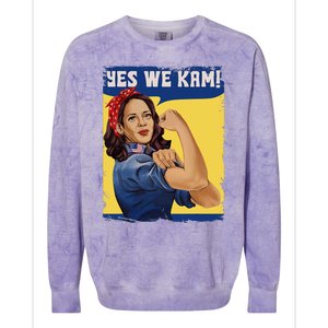 Yes We Kam Madam Harris Fun Colorblast Crewneck Sweatshirt