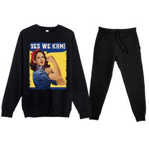 Yes We Kam Madam Harris Fun Premium Crewneck Sweatsuit Set