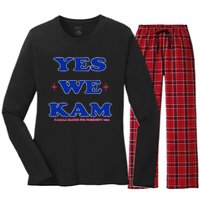 Yes We Kam Madam Harris Fun Women's Long Sleeve Flannel Pajama Set 