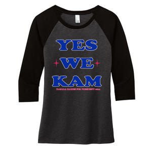 Yes We Kam Madam Harris Fun Women's Tri-Blend 3/4-Sleeve Raglan Shirt