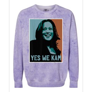 Yes We Kam Madam Harris Fun Colorblast Crewneck Sweatshirt