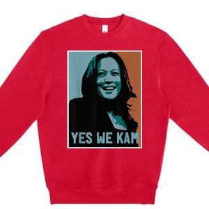 Yes We Kam Madam Harris Fun Premium Crewneck Sweatshirt