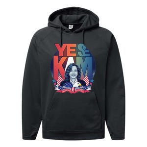 Yes We Kam Madam Harris Funny Performance Fleece Hoodie