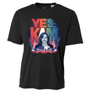 Yes We Kam Madam Harris Funny Cooling Performance Crew T-Shirt