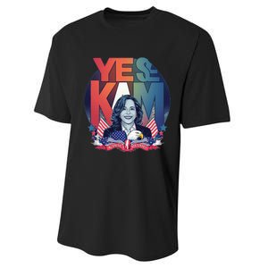 Yes We Kam Madam Harris Funny Performance Sprint T-Shirt