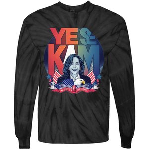 Yes We Kam Madam Harris Funny Tie-Dye Long Sleeve Shirt