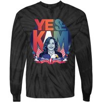 Yes We Kam Madam Harris Funny Tie-Dye Long Sleeve Shirt