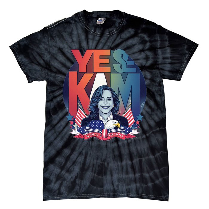 Yes We Kam Madam Harris Funny Tie-Dye T-Shirt