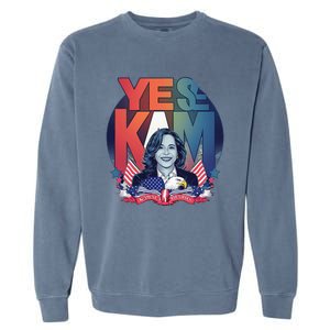 Yes We Kam Madam Harris Funny Garment-Dyed Sweatshirt