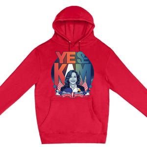 Yes We Kam Madam Harris Funny Premium Pullover Hoodie