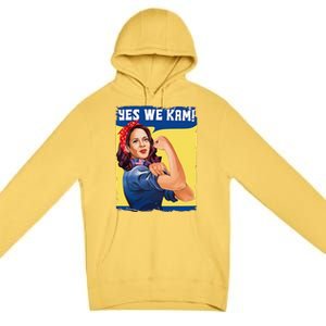 Yes We Kam Female President Gift Premium Pullover Hoodie