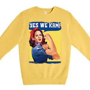 Yes We Kam Female President Gift Premium Crewneck Sweatshirt