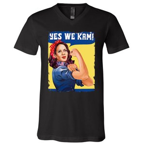 Yes We Kam Female President Gift V-Neck T-Shirt