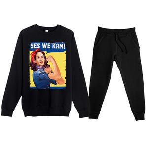 Yes We Kam Female President Gift Premium Crewneck Sweatsuit Set