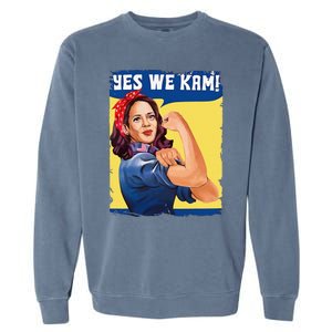 Yes We Kam Female President Gift Garment-Dyed Sweatshirt