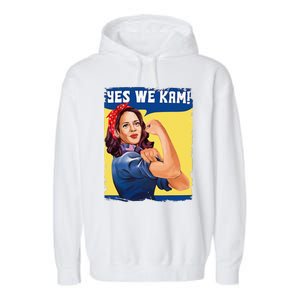 Yes We Kam Female President Gift Garment-Dyed Fleece Hoodie