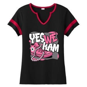 Yes We Kam Ladies Halftime Notch Neck Tee