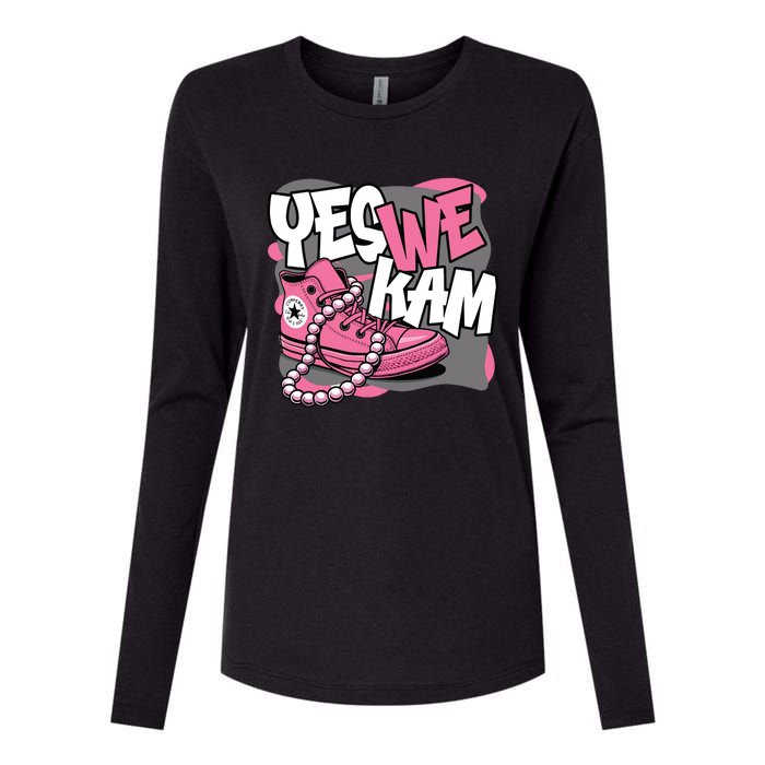 Yes We Kam Womens Cotton Relaxed Long Sleeve T-Shirt