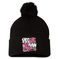 Yes We Kam Pom Pom 12in Knit Beanie