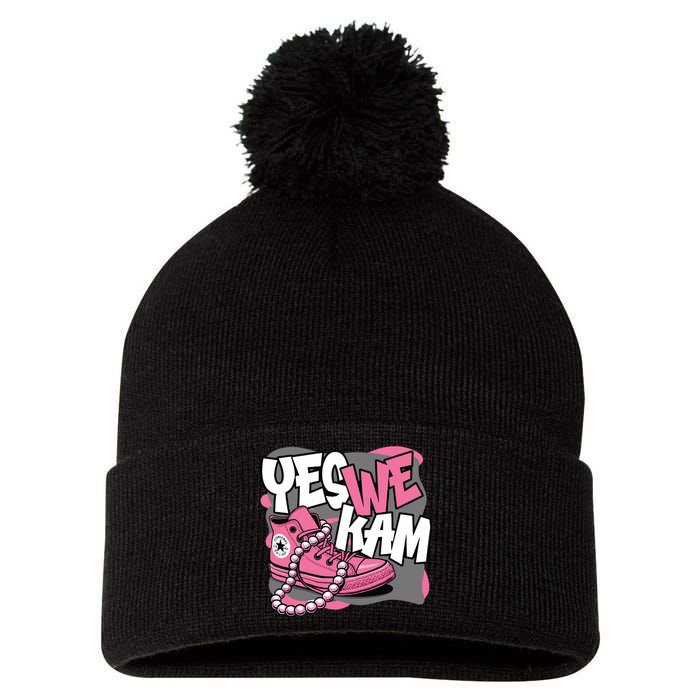 Yes We Kam Pom Pom 12in Knit Beanie