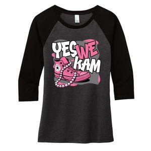 Yes We Kam Women's Tri-Blend 3/4-Sleeve Raglan Shirt