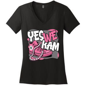 Yes We Kam Women's V-Neck T-Shirt