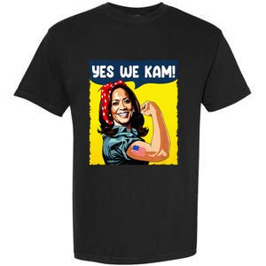 Yes We Kam Rosie The Riveter For President Kamala Harris Garment-Dyed Heavyweight T-Shirt