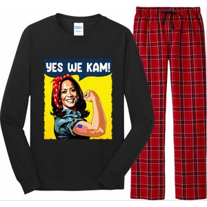 Yes We Kam Rosie The Riveter For President Kamala Harris Long Sleeve Pajama Set