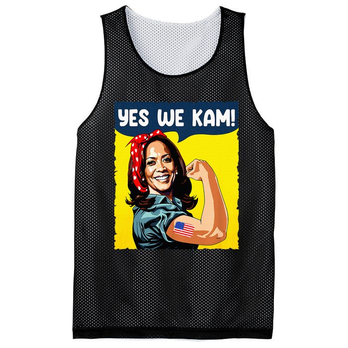 Yes We Kam Rosie The Riveter For President Kamala Harris Mesh Reversible Basketball Jersey Tank