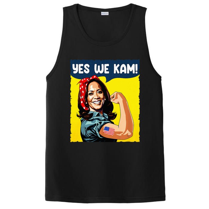 Yes We Kam Rosie The Riveter For President Kamala Harris PosiCharge Competitor Tank