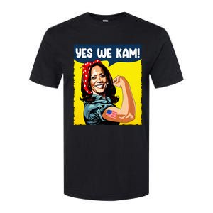 Yes We Kam Rosie The Riveter For President Kamala Harris Softstyle CVC T-Shirt