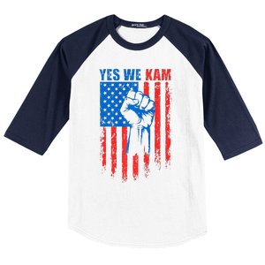 Yes We Kam Harris For President 2024 Baseball Sleeve Shirt