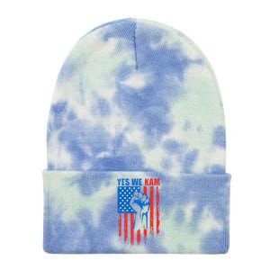 Yes We Kam Harris For President 2024 Tie Dye 12in Knit Beanie