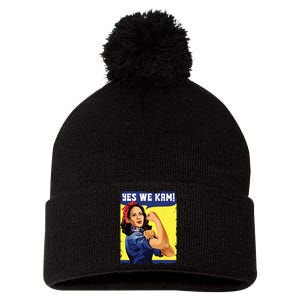 Yes We Kam Madam Harris Fun Pom Pom 12in Knit Beanie