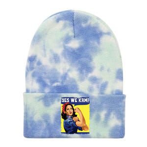 Yes We Kam Madam Harris Fun Tie Dye 12in Knit Beanie