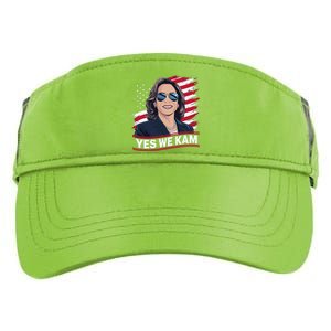 Yes We Kam American Flag Usa Kamala Harris Adult Drive Performance Visor