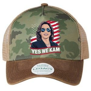 Yes We Kam American Flag Usa Kamala Harris Legacy Tie Dye Trucker Hat