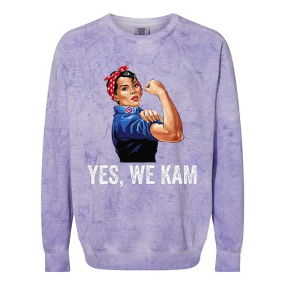 Yes We Kam 2024 Kamala Harris For President Elect Campaign Colorblast Crewneck Sweatshirt