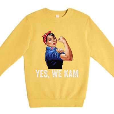 Yes We Kam 2024 Kamala Harris For President Elect Campaign Premium Crewneck Sweatshirt