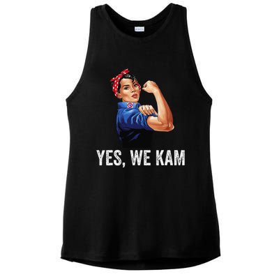 Yes We Kam 2024 Kamala Harris For President Elect Campaign Ladies PosiCharge Tri-Blend Wicking Tank