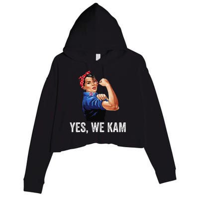 Yes We Kam 2024 Kamala Harris For President Elect Campaign Crop Fleece Hoodie