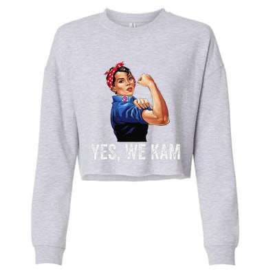 Yes We Kam 2024 Kamala Harris For President Elect Campaign Cropped Pullover Crew