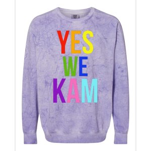 Yes We Kam Democrat Party Kamala Hariss Vote 2024 Colorblast Crewneck Sweatshirt