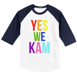 Yes We Kam Democrat Party Kamala Hariss Vote 2024 Baseball Sleeve Shirt