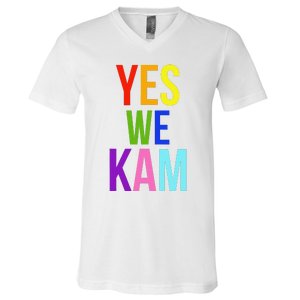 Yes We Kam Democrat Party Kamala Hariss Vote 2024 V-Neck T-Shirt